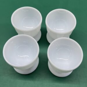 Egg Cup Set of 4 Holder Breakfast Boiled Cooking Easy to Clean Childhood Memories Kitchen White Egg Cup Holder