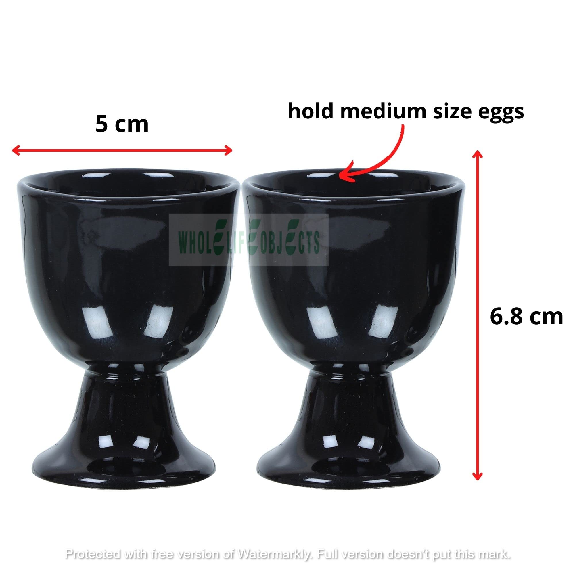 Soft Boiled Egg Holder | Ceramic Egg Cup Set | Ceramic Egg Holder, Ivory and Black Pottery Housewarming Gift set of 2