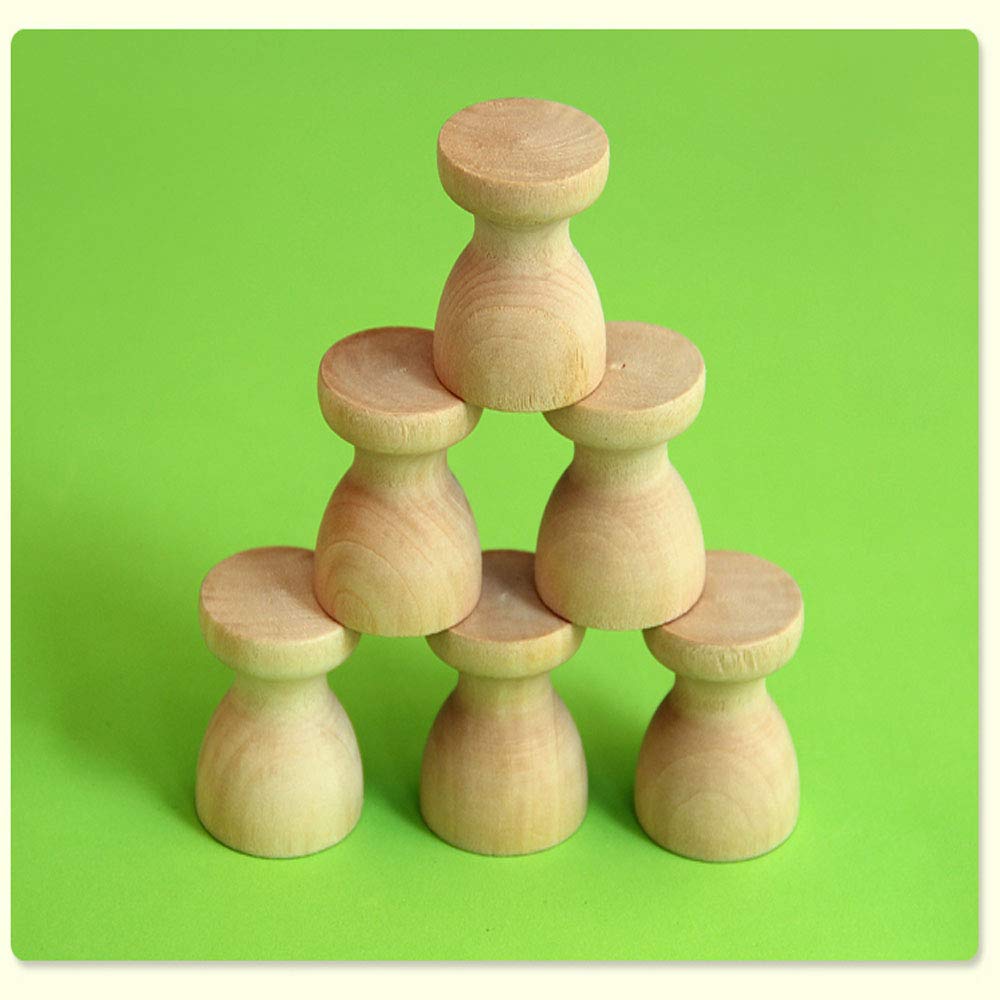 Hosfairy 16Pcs Mini Egg Cups Wooden Egg Cups Easter Egg Holders for DIY Painting Easter Craft Decoration