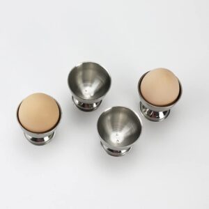 UUYYEO 2 Pcs Stainless Steel Egg Cups Boiled Egg Holder Egg Tray Kitchen Tool for Hard Boiled Eggs