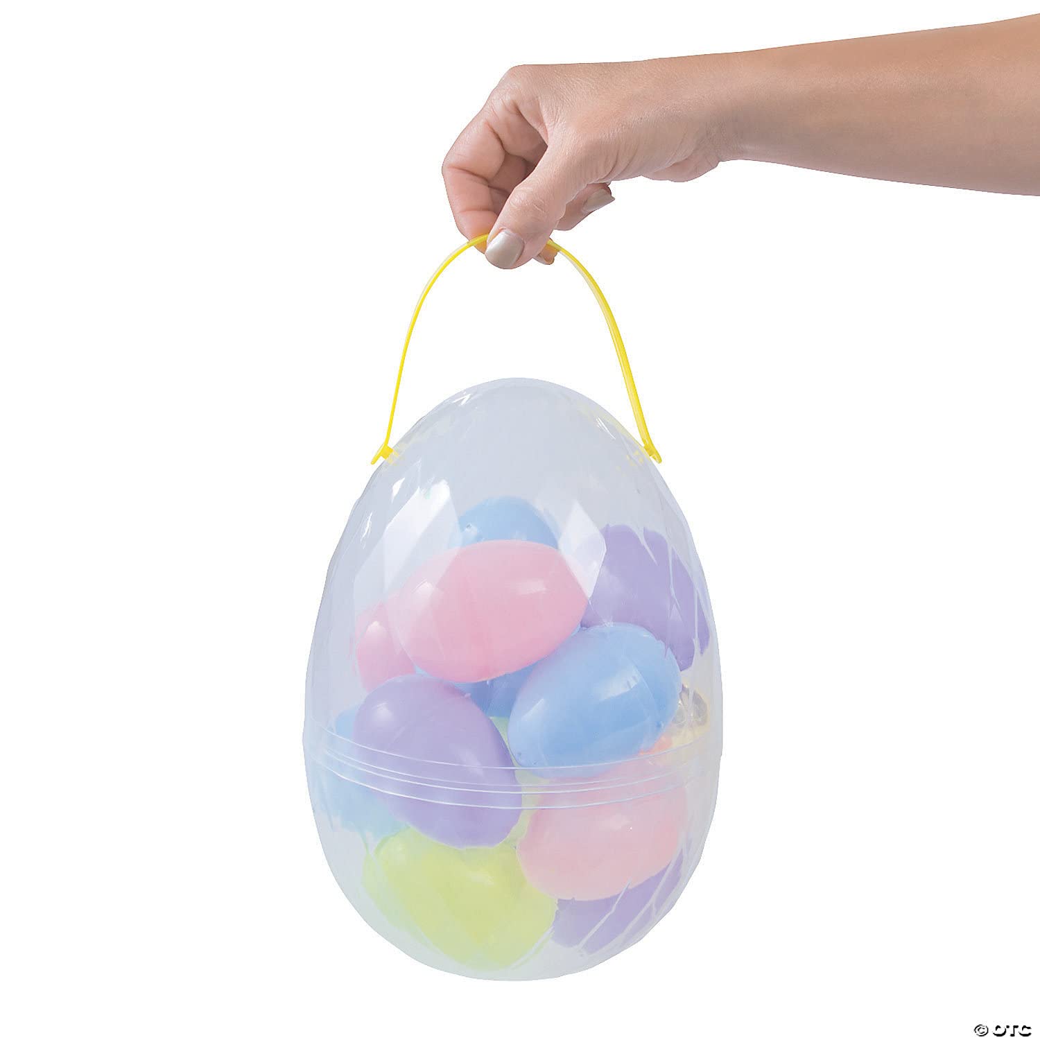 Large Easter Egg Container Filled with 17 Plastic Easter Eggs - Easter Supplies and Decor
