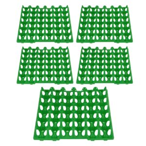 5pcs plastic egg tray egg crates 30 egg flats for home chicken farmers stackable egg cartons hold multiple eggs great for storing sorting and shipping eggs(green)