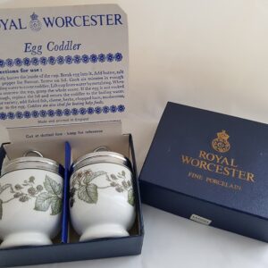 Royal Worcester Egg Coddler Pair Lavinia Berries Pattern