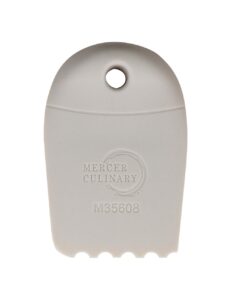mercer culinary silicone round arch plating wedge, 5mm, gray
