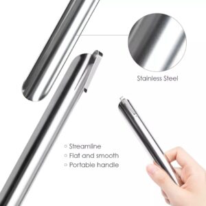 Restaurant Crumb Sweepers for Servers - Waiters, Stainless Steel Table Crumbers for Tablecloth in Restaurants and Homes with Pocket Clip, Durable and Cost-Effective for Quick Cleanup (2 Pack)