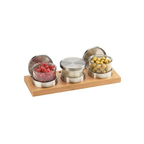 CAL-MIL 1850-4-60 Bamboo Base Jar Display, Small, 16" x 6"