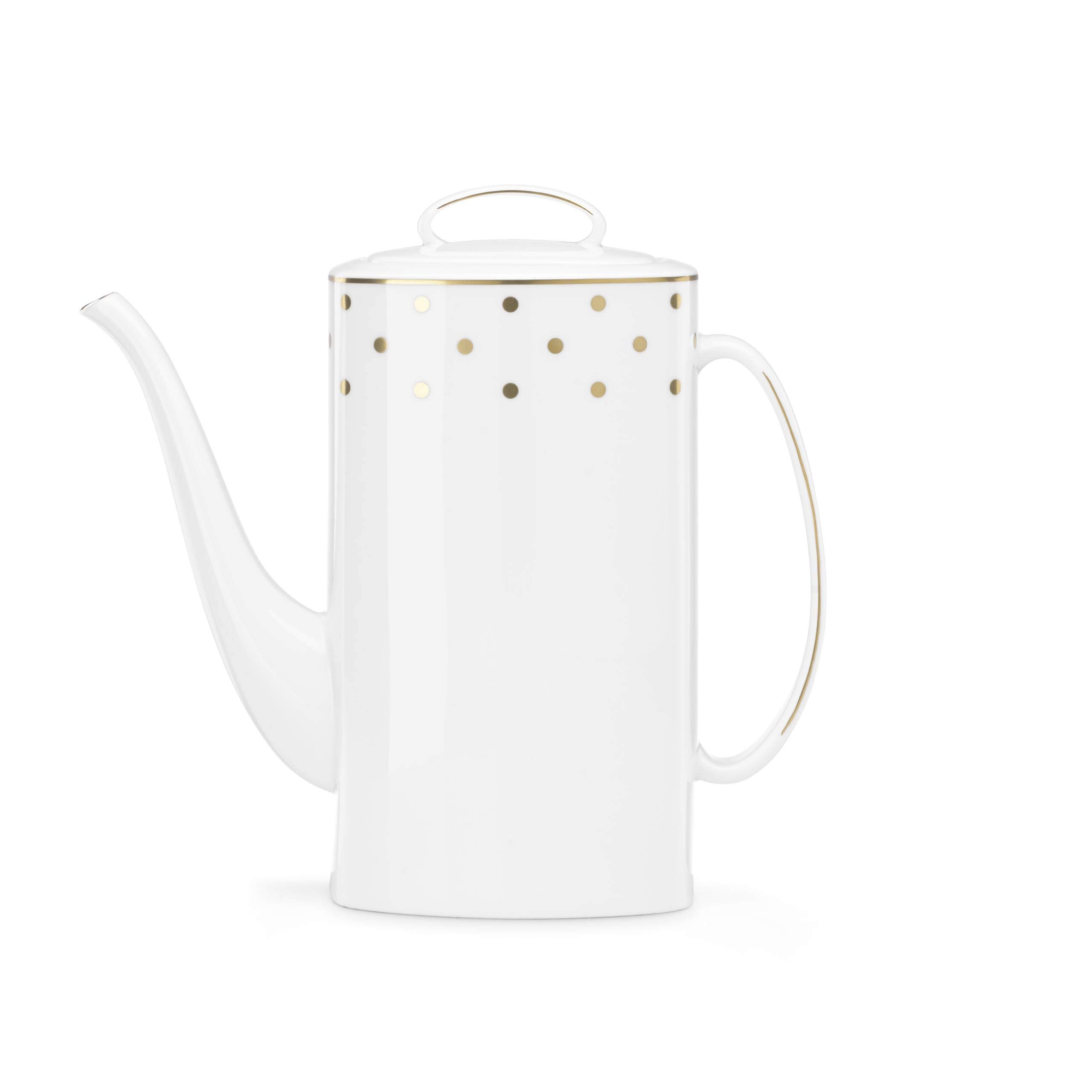 kate spade New York Larabee Rd Gold Coffeepot and lid, 2.95 LB, Metallic