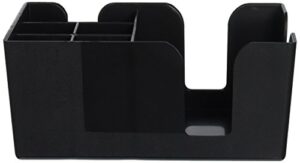 american metalcraft bar6 plastic bar organizer with 6 compartments, 9.5" l x 5.75" w, black