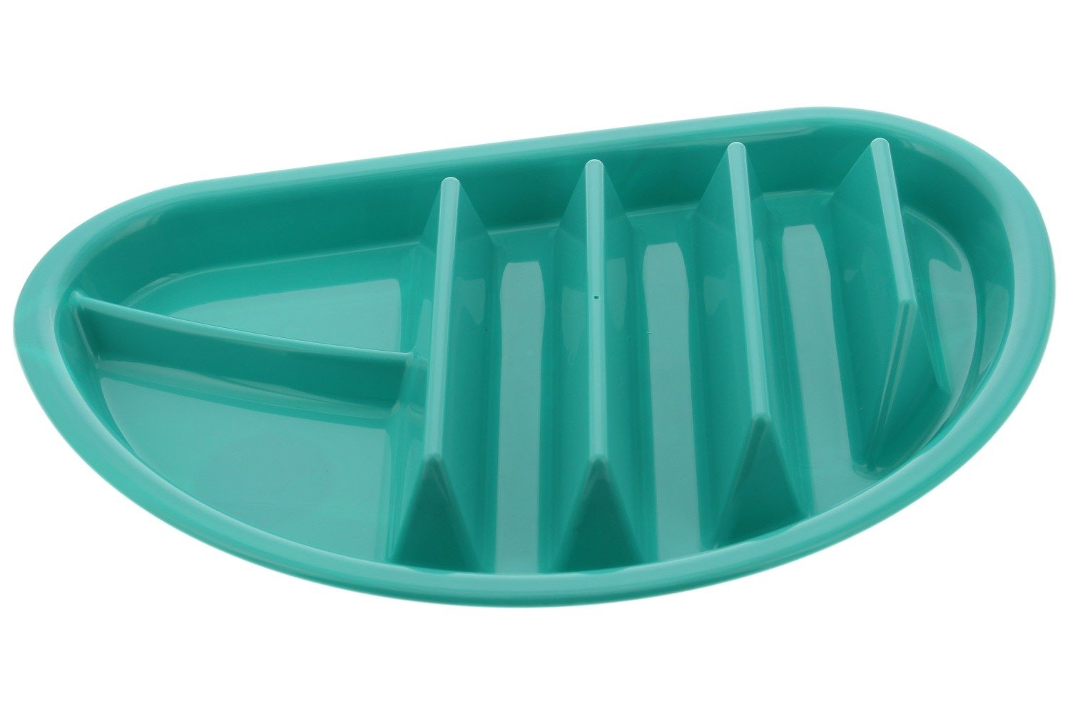 Arrow Home Products Fiesta Taco Plate, 4 Pack - Each Plate Includes 3 Taco Holders Plus 2 Compartments - BPA Free Plastic, Made in the USA, Dishwasher Safe - Teal Blue