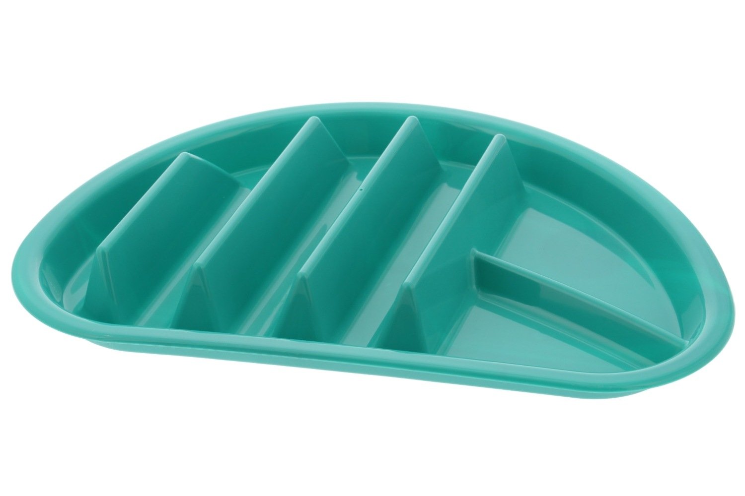 Arrow Home Products Fiesta Taco Plate, 4 Pack - Each Plate Includes 3 Taco Holders Plus 2 Compartments - BPA Free Plastic, Made in the USA, Dishwasher Safe - Teal Blue