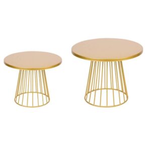 sunormi maygone 2pcs modern metal gold cake stands plate set with geometric base cupcake stand dessert display stands for parties table decoration(8",10")