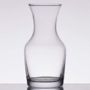 Single Serving Glass Wine Carafe 6.5 oz - Mini Decanters - Small Individual Carafes, set of 4 - w/coasters