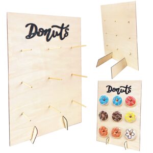 wood donut display stand reusable donut holder board wedding birthday doughnut rack for party wedding birthday