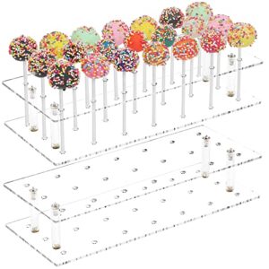 yestbuy cake pop display stand, 21 hole cake pop holder, 2 pack clear acrylic lollipop holder for weddings, birthday parties, anniversaries gift, halloween, christmas candy decorative