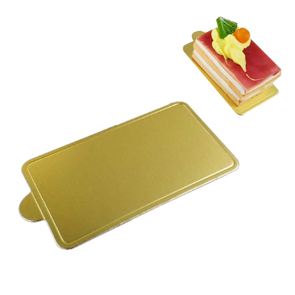 100-Pack Mini Cake Base Boards, Gold Mousse Cake Cardboard Set, Ideal for Dessert Buffet, Wedding, Parties, Catering Supplies (mixing set)