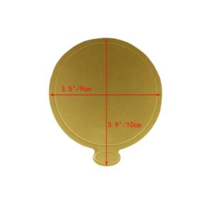 100-Pack Mini Cake Base Boards, Gold Mousse Cake Cardboard Set, Ideal for Dessert Buffet, Wedding, Parties, Catering Supplies (mixing set)