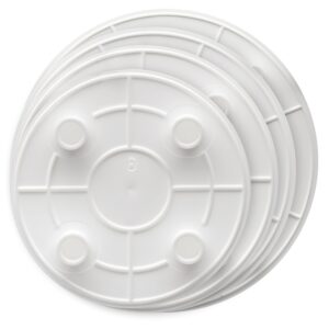 ateco lady mary plastic cake separator plates, inch, set of 4-6", 8", 10", 12", white