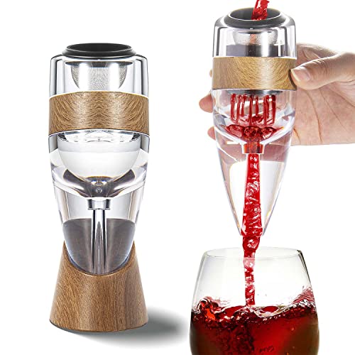 Wine Aerator Instantaneous Decanter, Specially Designed and Manufactured for All Wine Enthusiasts the Instant Sobering Aerator, Great Gift Gifts - With Packaging Box (Clear)