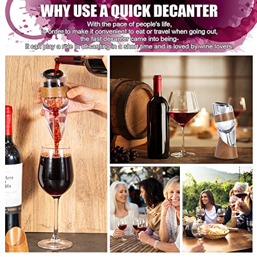 Wine Aerator Instantaneous Decanter, Specially Designed and Manufactured for All Wine Enthusiasts the Instant Sobering Aerator, Great Gift Gifts - With Packaging Box (Clear)