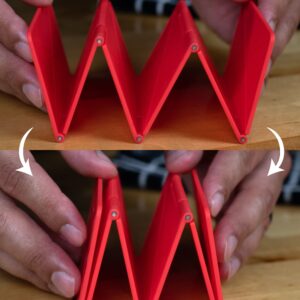 Foldable Taco Holders Set of 4, Red Taco Holder for Soft & Hard Taco Shells, Collapses for Improved Kitchen Storage & Organization, Taco Holder Stand Kit Holds 2 or 3 Tacos, Dishwasher Safe Plastic