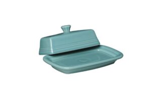 fiesta covered butter dish, x-large, turquoise