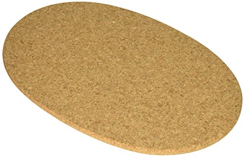 Linden Sweden Jonas Round Cork Trivet - Water Absorbent - Perfect for Plants, Hot Pots, Pans, Mugs, and Glasses (13" x 8 1/2" (1pack))