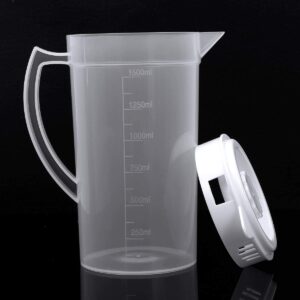 Aislor Plastic Straining gallon pitcher,Dishwasher Safe White 1500ml