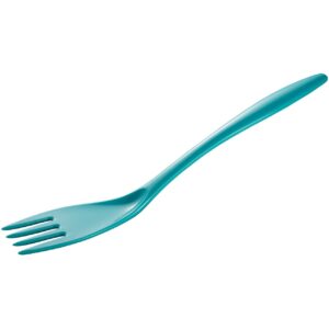 gourmac 12-inch melamine cooking & serving fork, turquoise