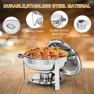 Nova Microdermabrasion Chafing Dish Buffet Set of 4 Stainless Steel Chafing Dishes for Buffet Food Warmer for Parties Catering Event with Food Water Pan, Fuel Holder