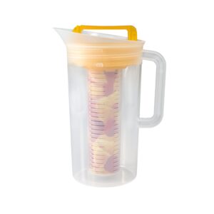 primula today shake and infuse pitcher – spacious and innovative infusion chamber – 100% bpa, pvc, phthalate, and – 3 quarts – yellow