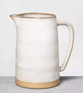 hearth & hand with magnolia stoneware pitcher (gray short)