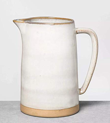 Hearth & Hand with Magnolia Stoneware Pitcher (Gray Short)