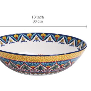 Bico Havana Ceramic 13 inch Serving Bowl, Microwave & Dishwasher Safe