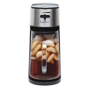 capresso stainless steel iced tea maker glass pitcher one button operation