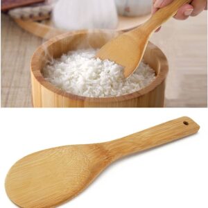 ccHuDE 4 Pcs Bamboo Non Stick Rice Spoon Rice Paddle Rice Spatula Rice Scooper Scoop for Sushi