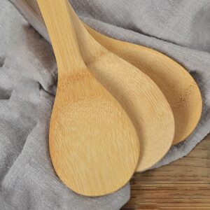 ccHuDE 4 Pcs Bamboo Non Stick Rice Spoon Rice Paddle Rice Spatula Rice Scooper Scoop for Sushi