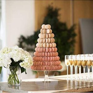 10 Tier Round Macaron Tower Stand Adjust Tiers Level Dia from 4"-13", Cupcake Stand Desserts Displayfor Wedding Birthday Decor