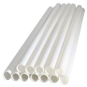 12” cake sos white plastic cake dowel rods for tiered cake construction and stacking supporting cake round dowels straws, 12 ct.