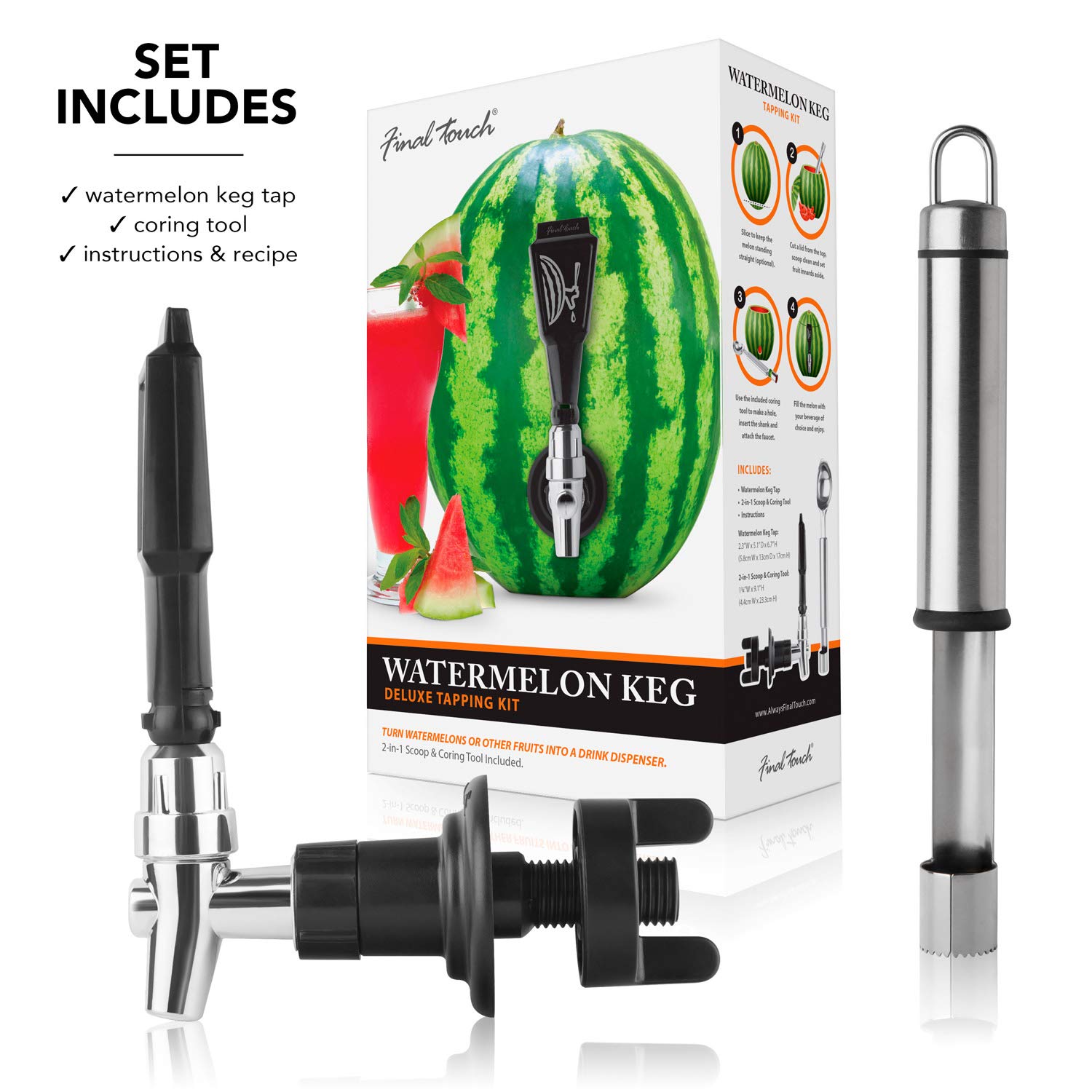 Final Touch Watermelon Keg Tapping Kit with Coring Tool (BD204)