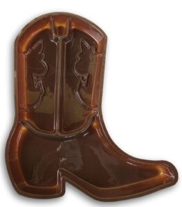 party supply cowboy boot party treats tray - 10 x 12 x 1 inches, red, 10.5 inch