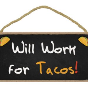 Popfizzy Taco Sign, Fun Taco Decorations for the Kitchen, Funny Taco Gifts, Tacos Themed Gifts, Wood Taco Decor, 5x10