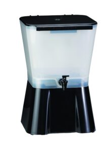 tablecraft h953 3-gallon beverage dispenser black and clear