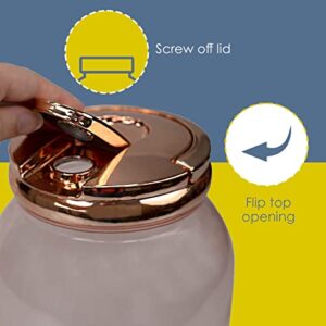 Drink Dispenser, Rose Gold (Single Pack) By Home Basics | Plastic Drink Dispenser, With Spigot and Carrying Lid