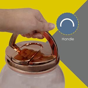 Drink Dispenser, Rose Gold (Single Pack) By Home Basics | Plastic Drink Dispenser, With Spigot and Carrying Lid