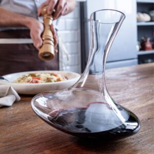 KROSNO Red Wine Decanter Carafe Glass | 1800 ML | 60.9 oz | European Made | Avant-Garde Collection | Perfect for Home, Restaurants and Parties | Lead-free