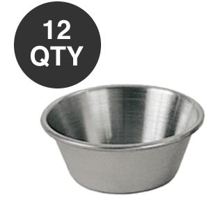 stainless steel sauce and condiment cups, set of 12