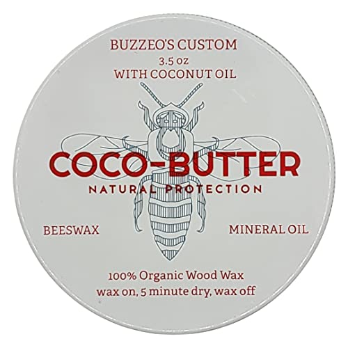 Coco-Butter - 3.5 oz - Board Butter with Coconut Oil - Wood Wax, Food-Safe, Best Finish, 100% Organic, Odorless