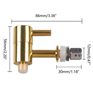 Beverage Dispenser Faucet Stainless Steel Spigot Gold Chrome Valve Replacement Tap No-Lead with Anti-Clogging Cap for Glass Jar Wine Beer Barrel Drink Dispenser by GwenB（0.47”/12mm）