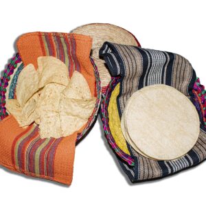 Mexican Palm Tortilleros. Handmade by The Indigenous People OF Mexico. Mexican Tortilla and Pancake Warmer. Great candy, and Chips Holder. (Colosal, 3 Pack)