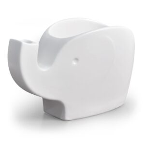 genuine fred oliver ceramic elephant tidbit bowl, white, 1 cups, size pillow-130